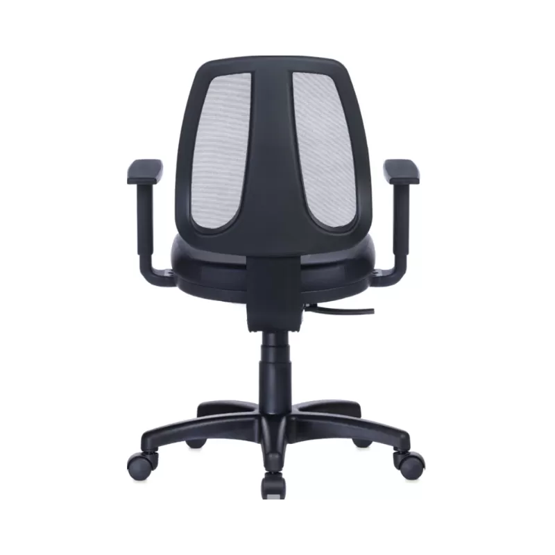 Cadeira Ergonômica Back System NR17 Executiva Rhodes Encosto Tela Preta